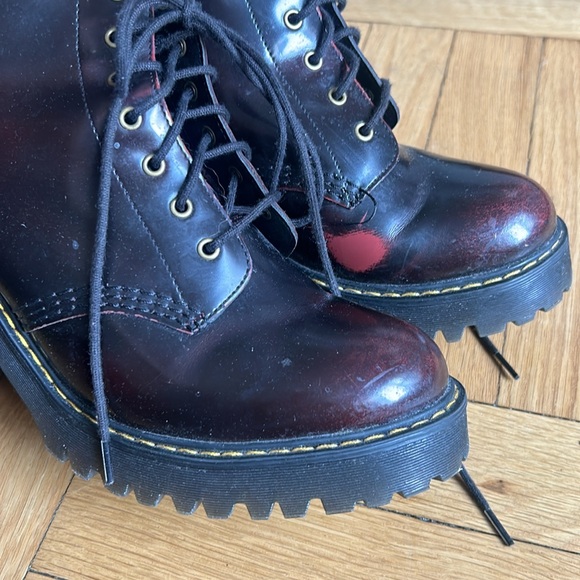 Dr. Martens Red Heeled Kendra Boots Women's Size 9 EU41 Arcadia Leather … - Picture 14 of 17